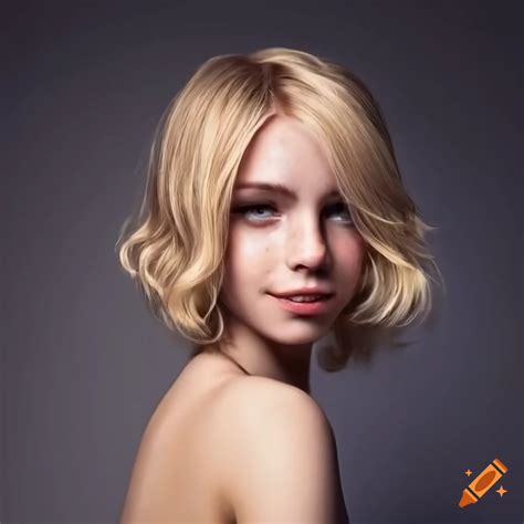 Close Up Portrait Of A Woman With Freckles And Wavy Blonde Hair On Craiyon