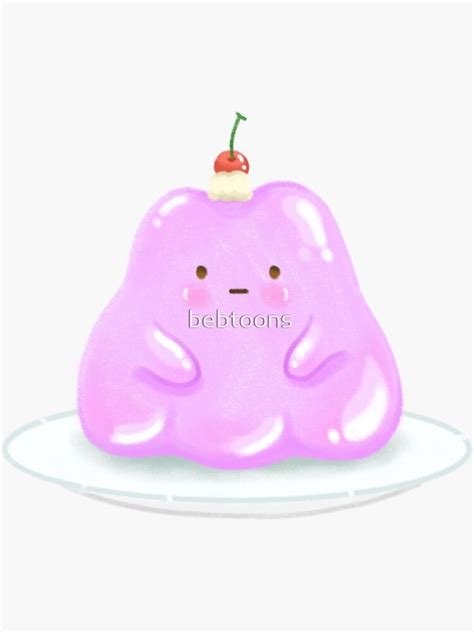 Cute Jello Sticker For Sale By Bebtoons Redbubble