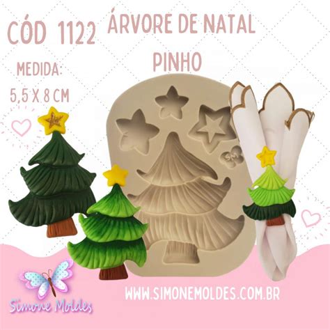 Árvore de Natal Pinho Moldes de Silicone Simone Moldes