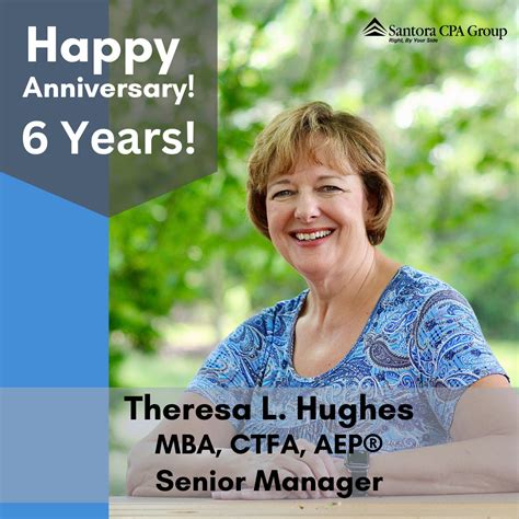 Happy 6th Anniversary Theresa Santora Cpa Group