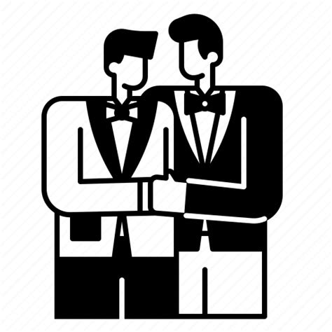 Gay Couple Men Homosexual Lgbtq Marriage Wedding Icon Download On Iconfinder