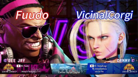 SF6Fuudo DEE JAY Vs VicinalCorgi CAMMY Street Fighter 6 Ranked