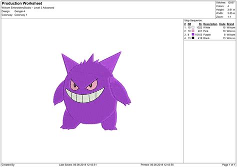 Gengar Pokemon Machine Embroidery Designs And Svg Files