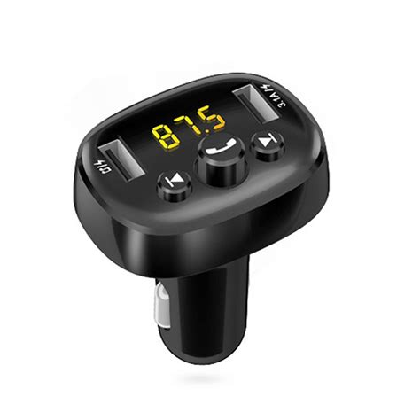 Zwart Fm Zender Bluetooth Handsfree Car Kit Draadl Grandado