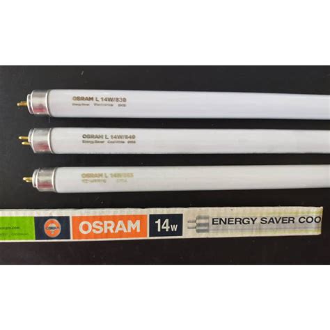 2 Pcs Osram HE T5 14W 830 840 865 2ft Fluorescent Tube Shopee Malaysia