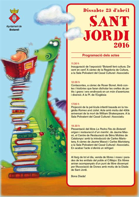 Sant Jordi Actes Previstos Ajuntament De Botarell