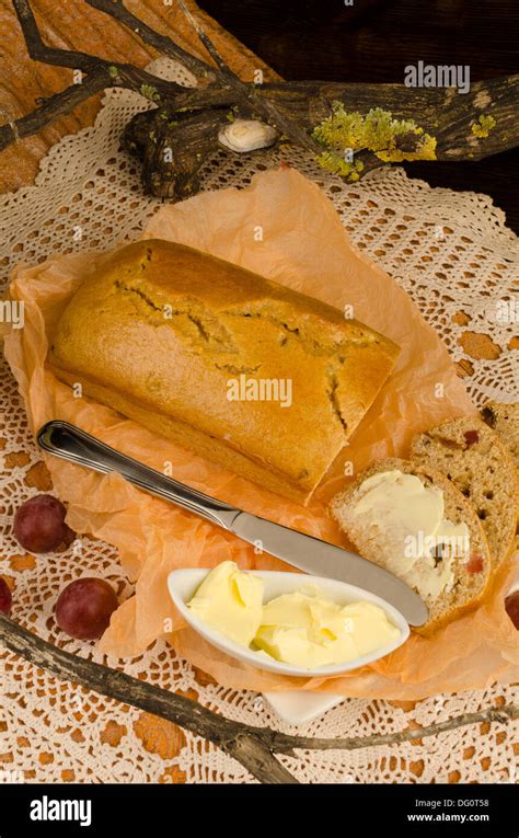 Traditional homemade barnbrack cake, Halloween food Stock Photo - Alamy