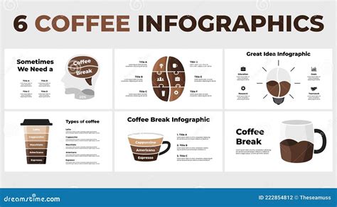 Paquete De Infograf As De La Pausa Del Caf Plantilla De Diapositiva