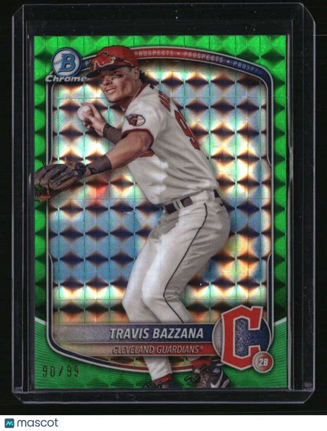 2025 Bowman Travis Bazzana Chrome Prospects Green Geometric Refractor