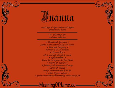 Inanna - Meaning of Name