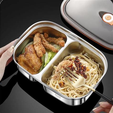 jual lunch box  partisi stainless  kotak makan lunchbox tutupan