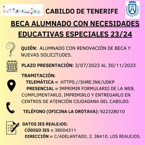 Becas Alumando Con Necesidades Especiales De Aprendizaje Cabildo De