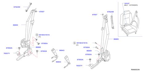 Nissan Murano Seat Belt Pretensioner Right Front 86888 9NA8D