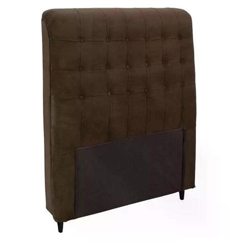 Cabeceira Solteiro 90cm Damares Suede Chocolate Id Milani Store Leroy