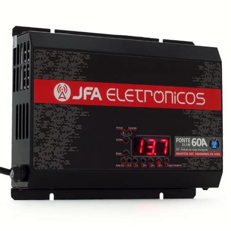 Fonte Automotiva Digital Jfa New F60a Sci 14 4 V Bivolt Voltímetro