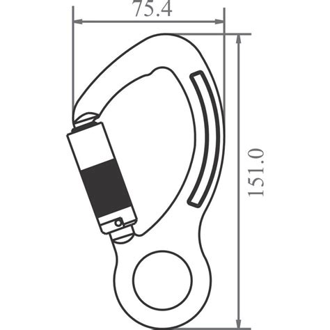 Crochet Aluminium Verrouillage Automatique De Tour Kratos Safety