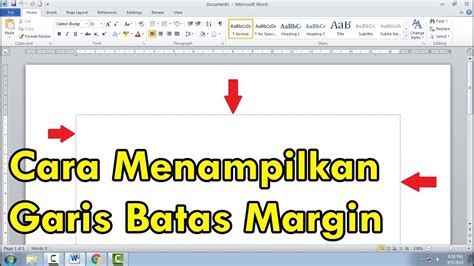 Cara Menampilkan Garis Margins Di Ms Word YouTube