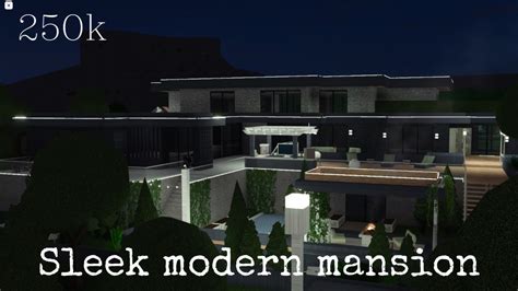 Sleek Modern Mansion Bloxburg Pt 2 250k Speed Build Youtube