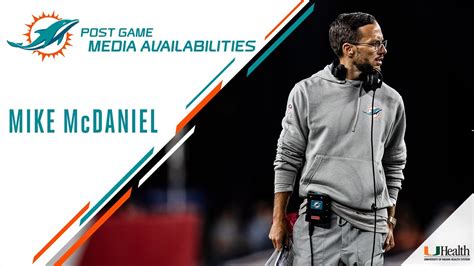 Mike Mcdaniel Meets With The Media After Miavsne Miami Dolphins