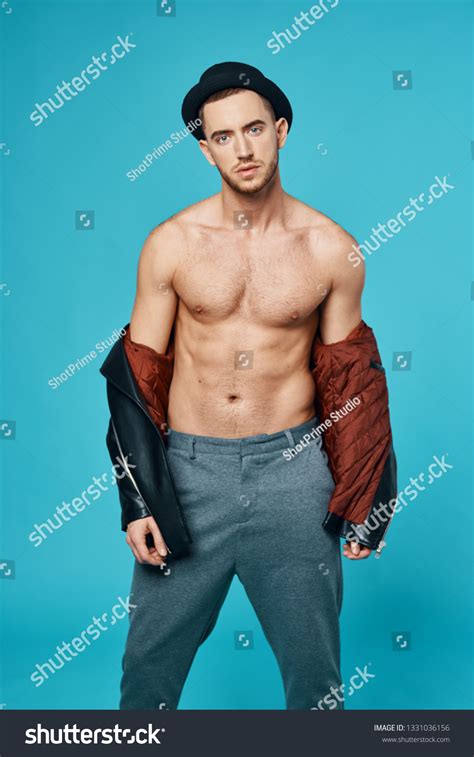 Cute Sexy Man Naked Body Jacket Stock Photo 1331036156 Shutterstock