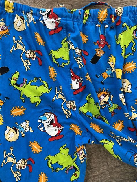 Nickelodeon Mens Pajama Pants Large 90s Rugrats Ren… Gem