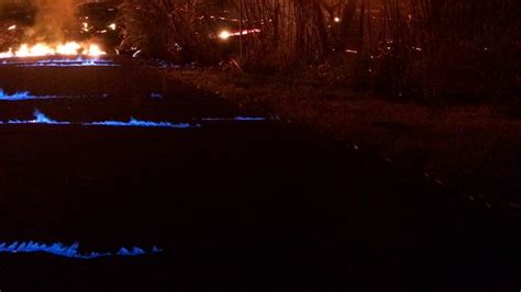 PICS: Hawaii volcano generates blue flames as methane burns