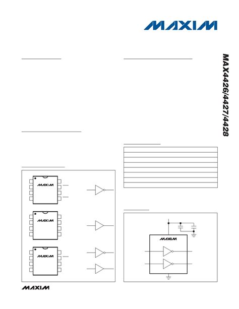 Max Esa Datasheet Pages Maxim Dual High Speed A Mosfet Drivers