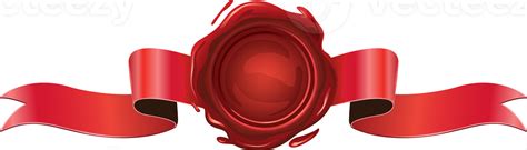 Red Wax Seals With Ribbons Png