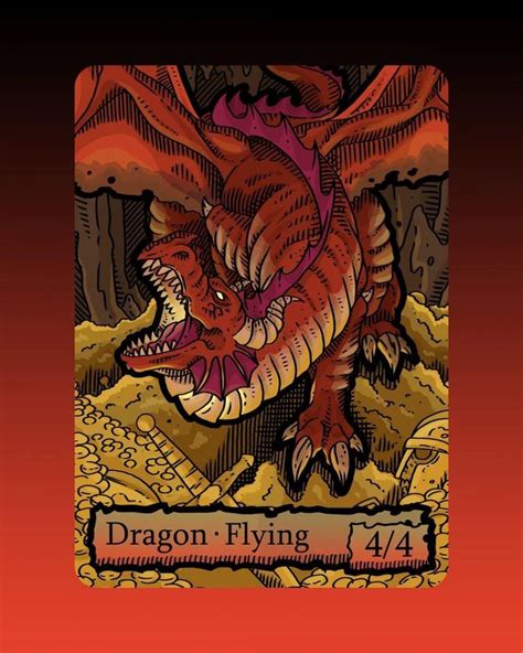 Dragon Token Custom MTG Magic The Gathering Battle Baldur S Gate