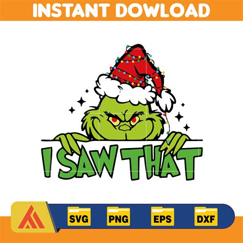 The Grinch Svg Layered Item Clipart Cricut Digital Vector Inspire