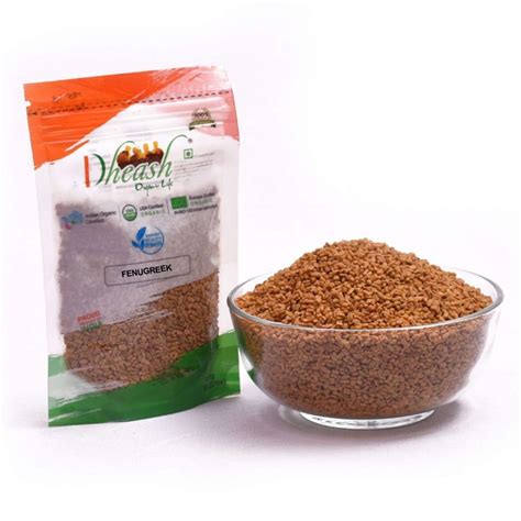 Dheash Brown Organic Fenugreek Seed Methi Dana Packaging Size 100g At