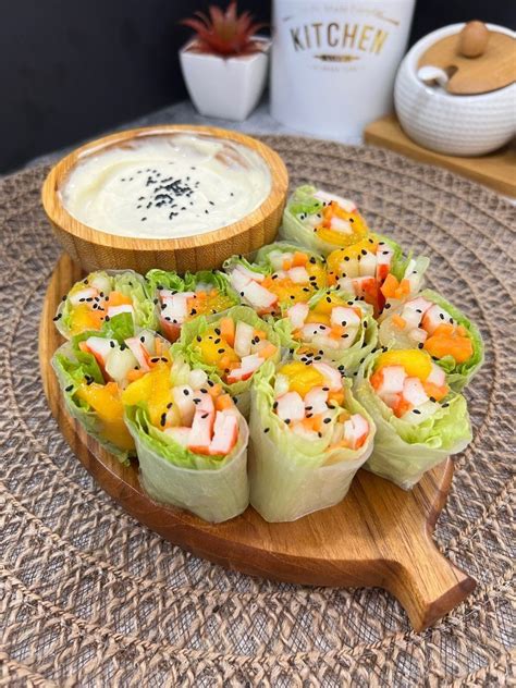 Easy Kani Salad Recipe Idea S Mango Kani Salad Rolls With Dipping