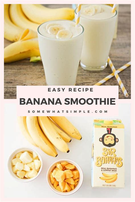 Tropical Banana Smoothie Recipe Recipes Banana Fruit Smoothie