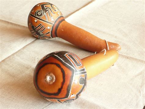 Maracas A Percussion Instrument In The Form Of A Hollow Gourd Etsy