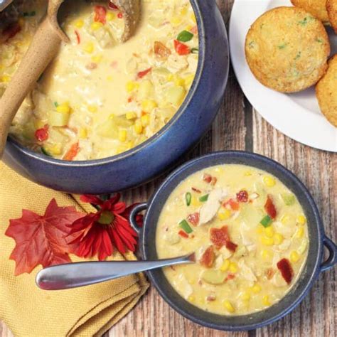 Creamy Chicken Corn Chowder 2 Cookin Mamas