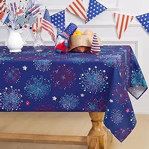 Amazon ASPMIZ 4th Of July Tablecloth Independence Day Table Cloth