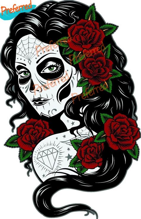 Sugar Skull Pin Up Tattoo Designs