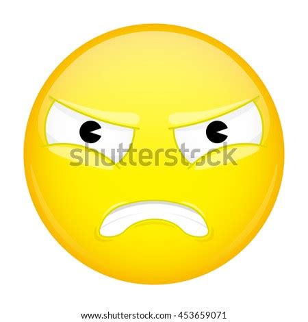 Evil Emoji Bad Emotion Wicked Emoticon Vector Illustration Smile