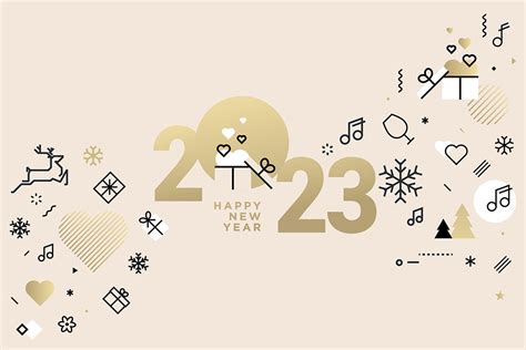 2023 Merry Christmas And Happy New Year Set 2 Design Cuts