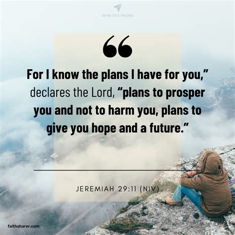 Jeremiah 29 11 For I Know The Plans I Have For You Faith Sharer