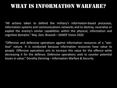 Ppt Information Warfare Powerpoint Presentation Free Download Id