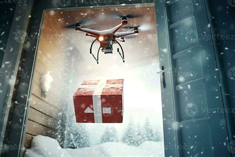 AI Generative Drone Delivery Of An Order Food Or Medicine To The