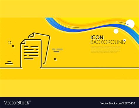 Documents Line Icon Doc File Page Sign Minimal Vector Image