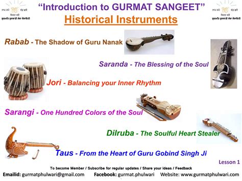 An overview of historical instruments in gurmat sangeet ver.1 | PPT