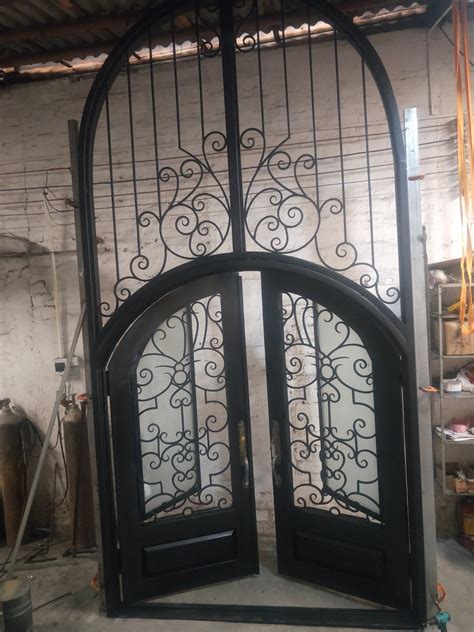 Custom Wrought Iron Main Entrance Front Doors Exterior Grill Design Wrought Iron Dooriron Entry