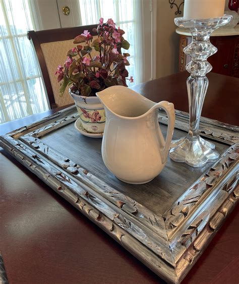 Decorative Tray/ Decorative Serving Tray/ Coffee Table Centerpiece ...