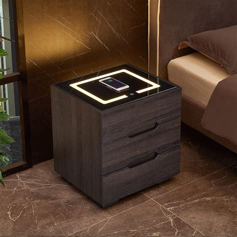 Old Captain Nightstands Wireless Charging Station And Led Lights