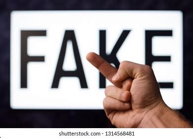 Male Showing Fuck Off Expression Screen Stock Photo