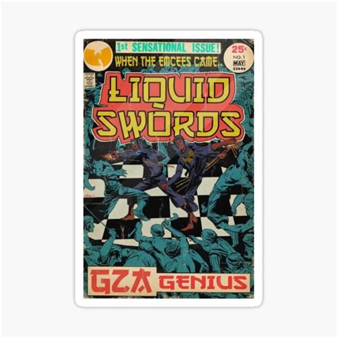 "Liquid Swords Album Poster - Album Liquid Swords Poster " Sticker for ...