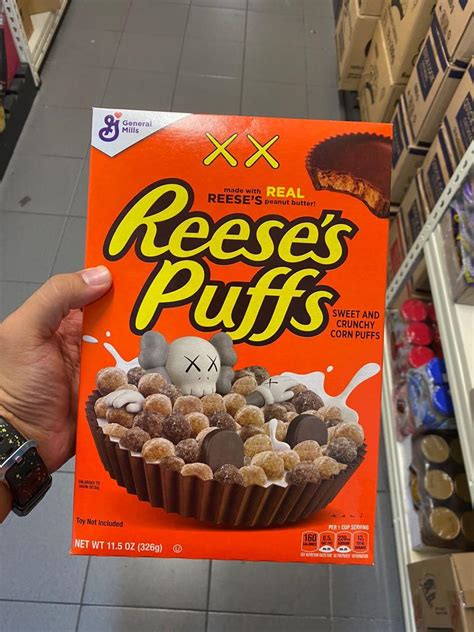 Reeses Puffs X Kaws Cereals Food Drinks Packaged Instant Food On